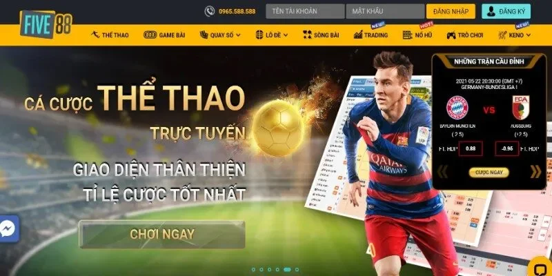 Five88 được đánh giá là địa chỉ cá độ thể thao hàng đầu châu Á